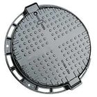 500 밀리미터 라운드 무쇠 맨홀 뚜껑 흑철판 / 연성 주철 프레임