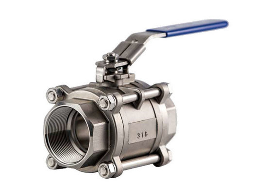 전체 보어 3 피스 내부 스레드 볼 밸브 1-1/2&quot; Aisi 316l Pn16