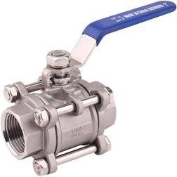 PDR 0.8 Seat En 표준 3개 조각 볼 밸브 전체 구멍 Npt Dn50 Aisi 316l Pn16