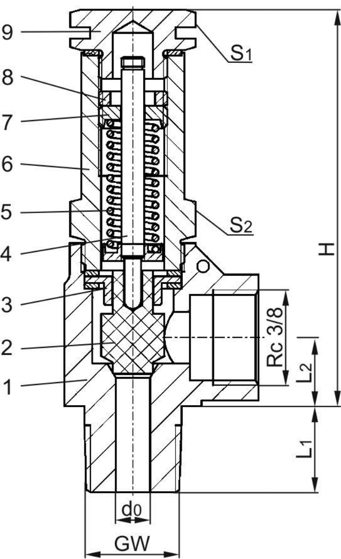 앵글형 안전성은 밸브로 조절됩니다, 351 CF8M DN25 PN63 극저온 안전성이 0를 밸브를 답니다