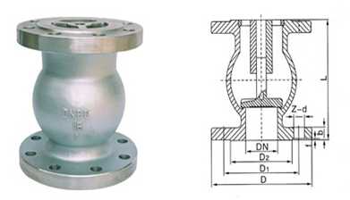 정적 체크 밸브 DN200 / 플랜지는 PN10 / SS 316 AISI / 압력 PN16 2를 꿰뚫었습니다
